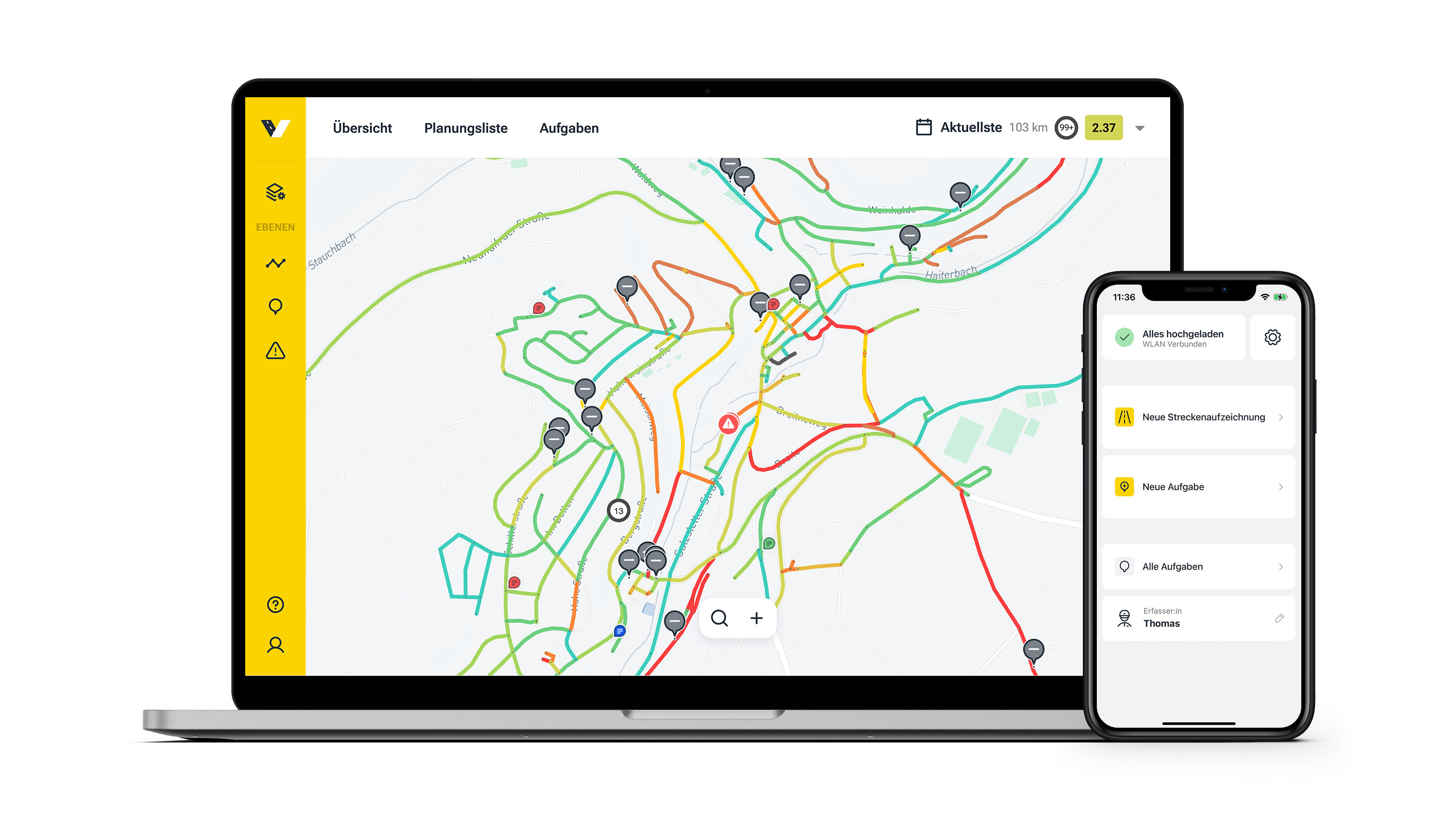 Macbook-smartphone-vialytics-Haiterbach-DE